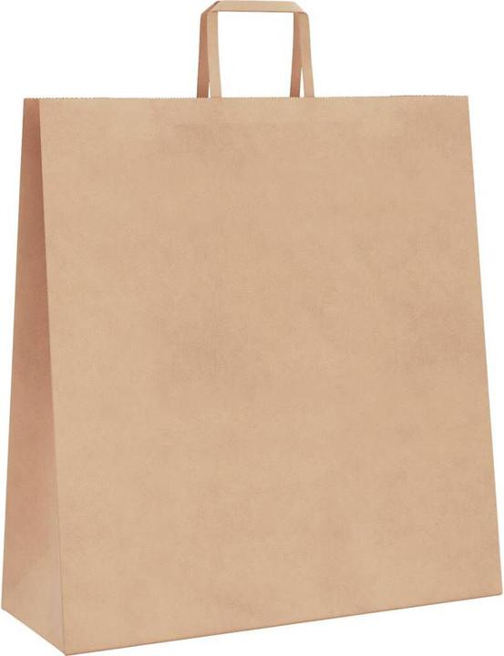 Produktbild VidaXL Kraftpapiertüten 50 Stk. mit Henkel Braun 45x17x48 cm Papiertüte (Geschenktüte, 50 x)