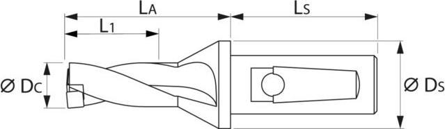 Image du produit Foret à plaquettes KUB Quatron® Queue combinée3×D (17 millimètres)