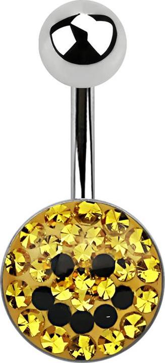 Immagine prodotto Star Piercing Banana argento con smiley (senza ottone, Acciaio chirurgico 316L)