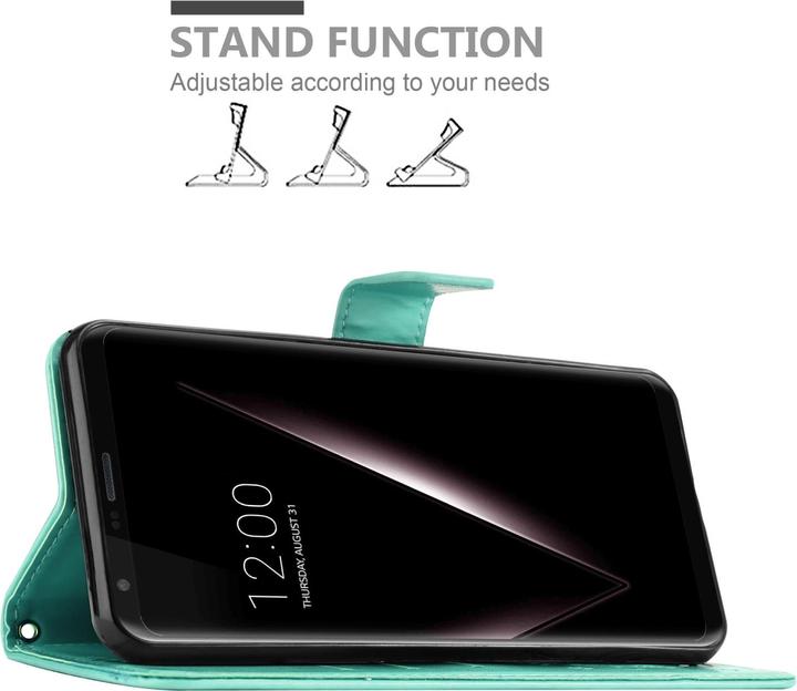 Actual product image Cadorabo Flower Book Case for LG V30 / V30+ / V30S / V30S+ (LG V30+, LG V30S+, LG V30)