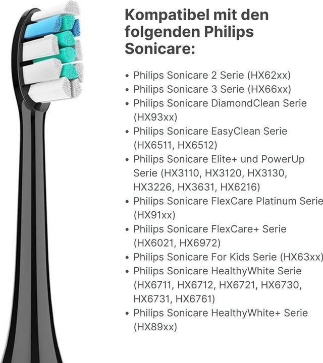Image du produit Hermex Autres brosses de rechange pour la tête de brosse à dents Philips Sonicare W2 (8 x)