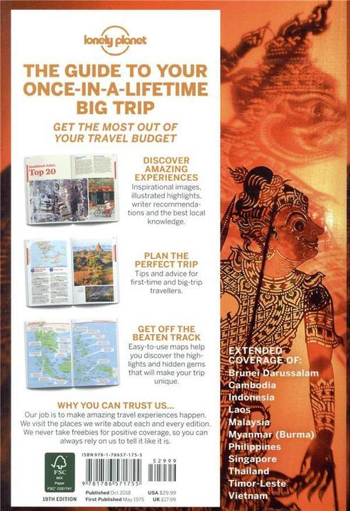 Produktbild Southeast Asia (Englisch, Lonely Planet, 2018)