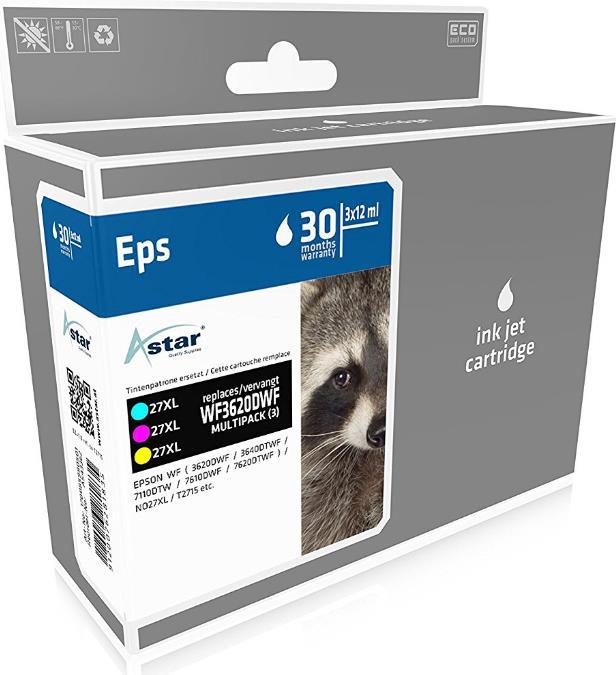 Image du produit Astar Pack de 3 - jaune, cyan, magenta - compatible (CMJN)