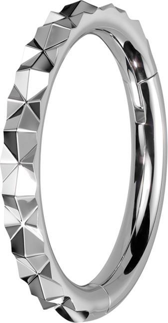 Produktbild Star Piercing Micro Segmentring klappbar silber X facettiert (ohne Messing, Chirurgenstahl 316L)