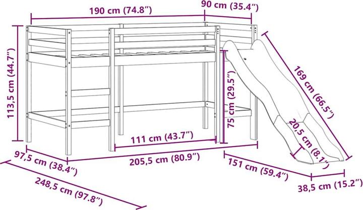 Produktbild VidaXL Idra (90 x 190 cm)