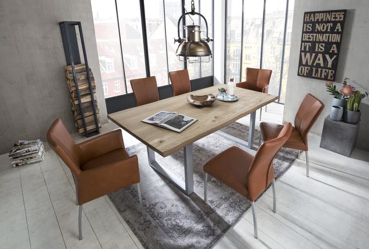 Actual product image SIT Möbel Dining table Unique wild oak silver (160 x 90 x 76 cm)