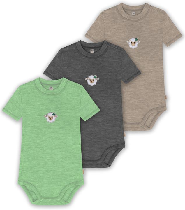 Normani 3er Set Baby Merino Kurzarmbody „Tihoi" - 9323
