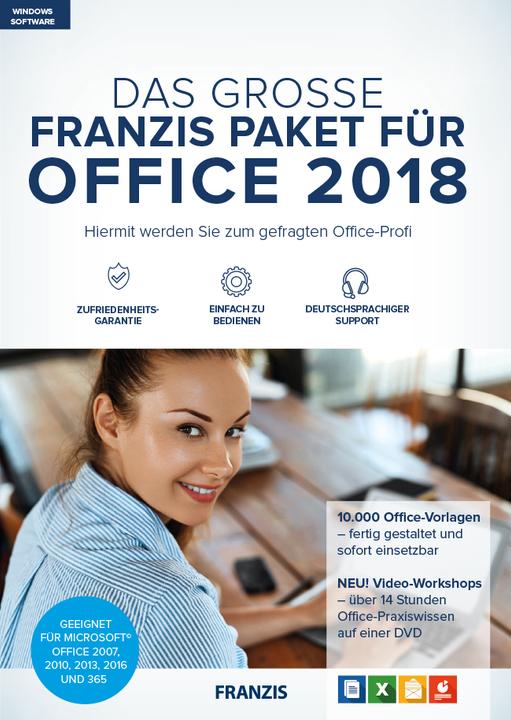 Image du produit Franzis Le grand paquet pour Office 2018 (1 Utilisateur, Illimité)