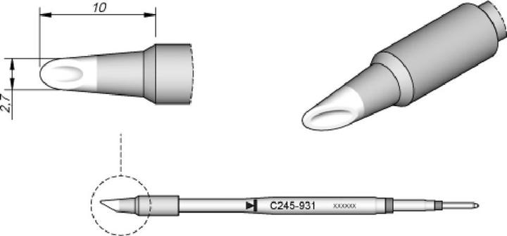 Actual product image JBC Soldering tip (Soldering tip)