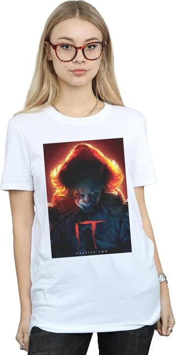 Actual product image Universal Textiles Womens/Ladies Pennywise Poster Cotton Boyfriend T-Shirt (XL)