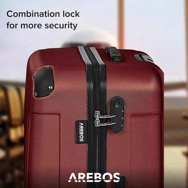 Immagine prodotto Arebos Valigia (94 l, Bagaglio a mano (fino a 50 litri), M (50 - 90l), L (90 - 115l), XL (da 115l))
