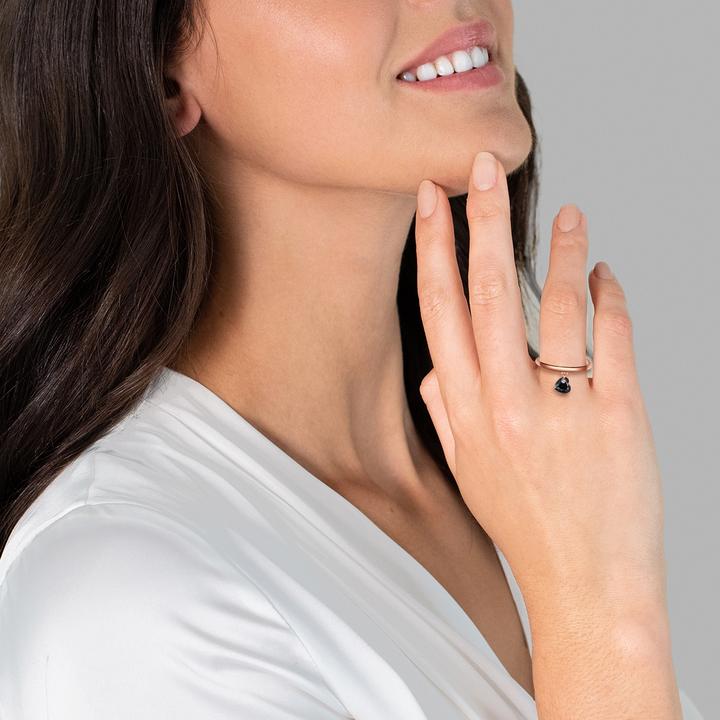Immagine prodotto Glanzstücke München Cuore da donna in argento Sterling Spinello Oro Rosa - 32418 (58, 925 Argento)