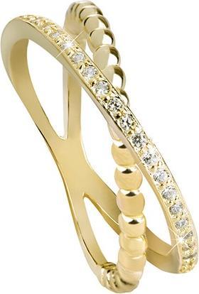 Actual product image Beneto Gold plated double ring with silver AGG196 - Circuit: 60 mm (60)