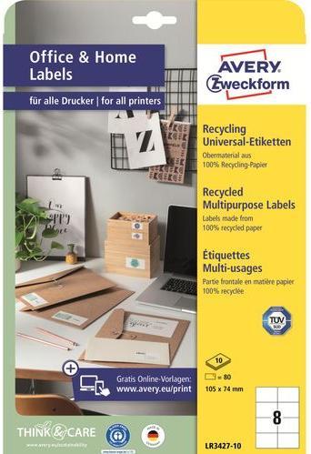 Actual product image Avery Universal labels