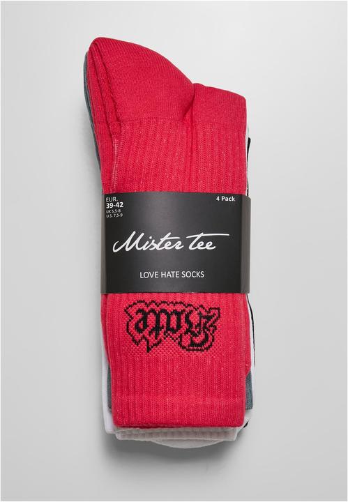 Immagine prodotto Mister Tee Love Hate Socks 4-Pack - 16720 (confezione da 4, 35 - 38)