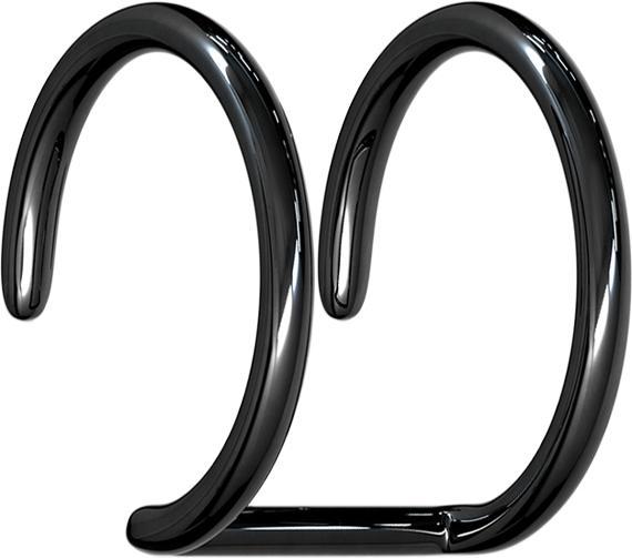 Produktbild Star Piercing Fake Ear Cuff schwarz mit 2 Ringen mit Titanium Schicht (Chirurgenstahl 316L mit Titanium Schicht)