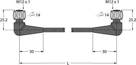 Image du produit Turck Alimentation & Boissons hygiénique PVC Ligne de jonction WKH4.4-P7X2-40-WKH4 (40 m)