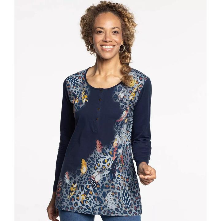 Produktbild Atlas For Women Tunika mit Druckknopfleiste und AnimalPrint (S)