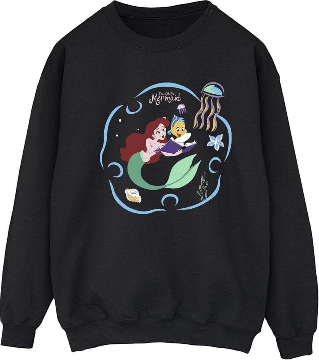 Actual product image Disney Womens/Ladies The Little Mermaid Reading A Book Sweatshirt (S)