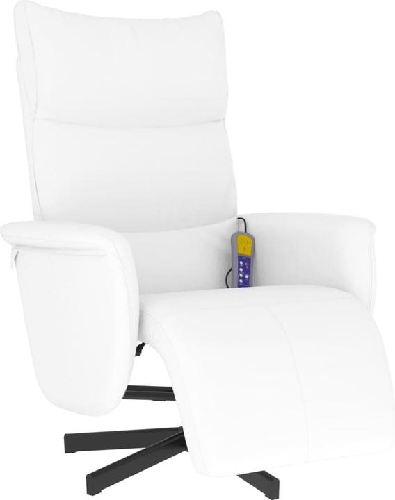 Produktbild VidaXL Massagesessel mit Fussteil Weiss Kunstleder,Farbe
