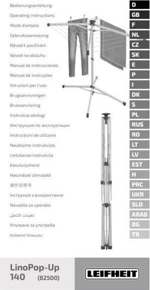 Produktbild Leifheit Standwäschespinne LinoPop-Up 140 (14 m)