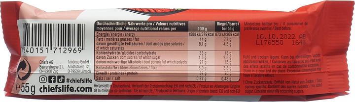 Produktbild Chiefs Protein Bar (Erdbeere, 12 Stk., 660 g)