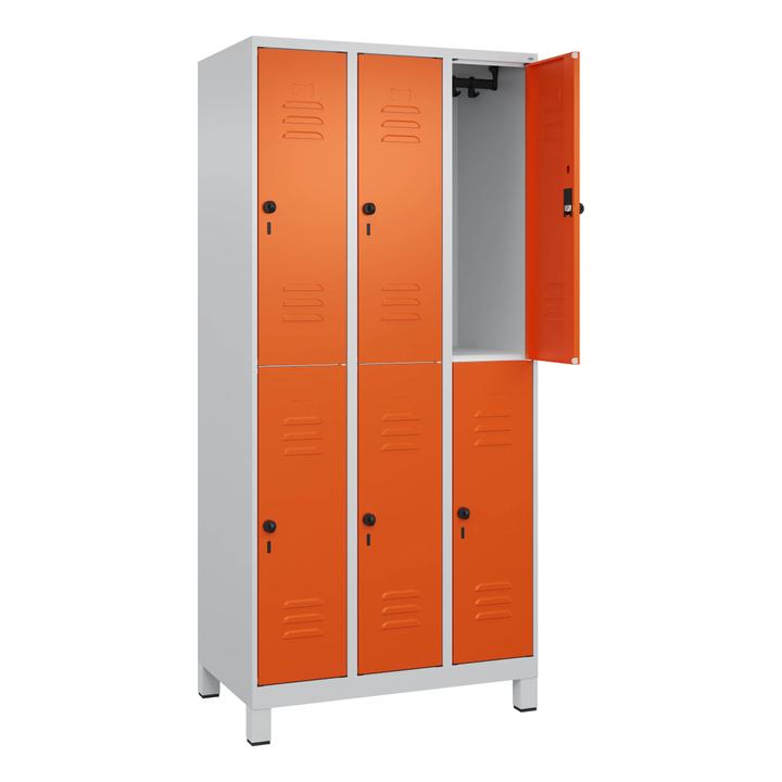 Image du produit C+P Vestiaire double Classic Plus, largeur de compartiment 30 cm, avec pieds