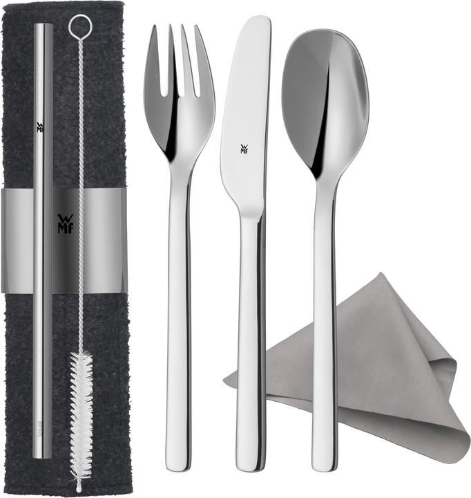 Produktbild WMF Besteckset Outdoor Reisebesteck my2Go 8-teilig Campingbesteck mit Etui (8 Stück, Besteck Set)