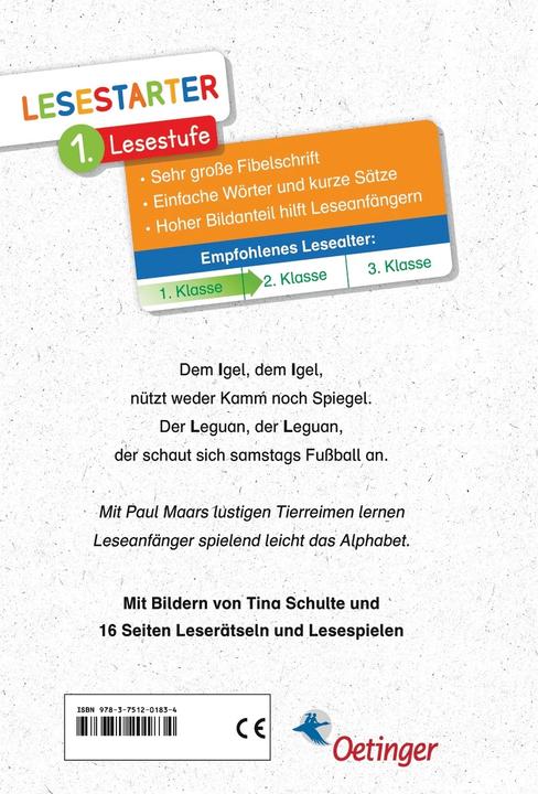 Produktbild Das Tier-ABC (Deutsch, Paul Maar, Tina Schulte, 2021)
