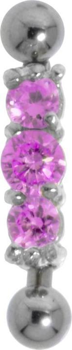 Image du produit Bijouteria Piercing arcade (Zircone, Acier chirurgical 316L, Argent 925)