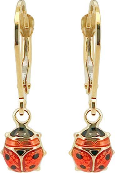 JGZ Creolen Marienkäfer (18 Karat Gold 750)