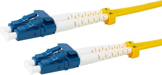 Actual product image LogiLink Fibre optic duplex patch cable, OS2, 9/125µ, LC-LC, yellow, 50 m (50 m)