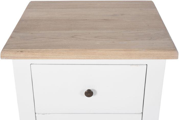 Image du produit Swisshandel24 Commode Kora, naturel/blanc (45 x 41 x 111 cm)