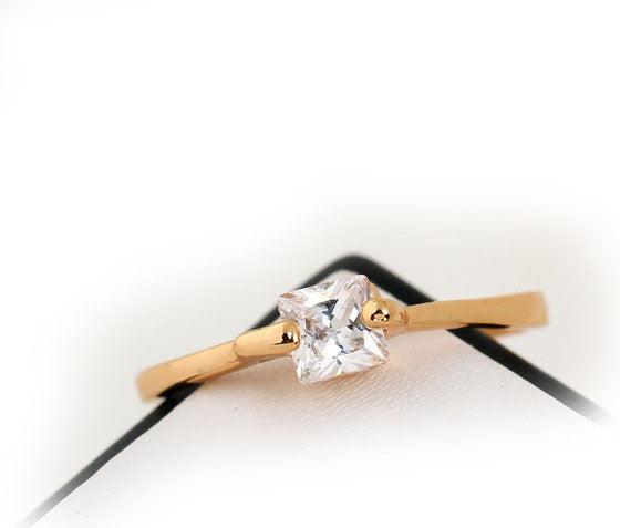 Immagine prodotto Hermex Anello in oro RGP con zircone - oro taglia 53 (53)