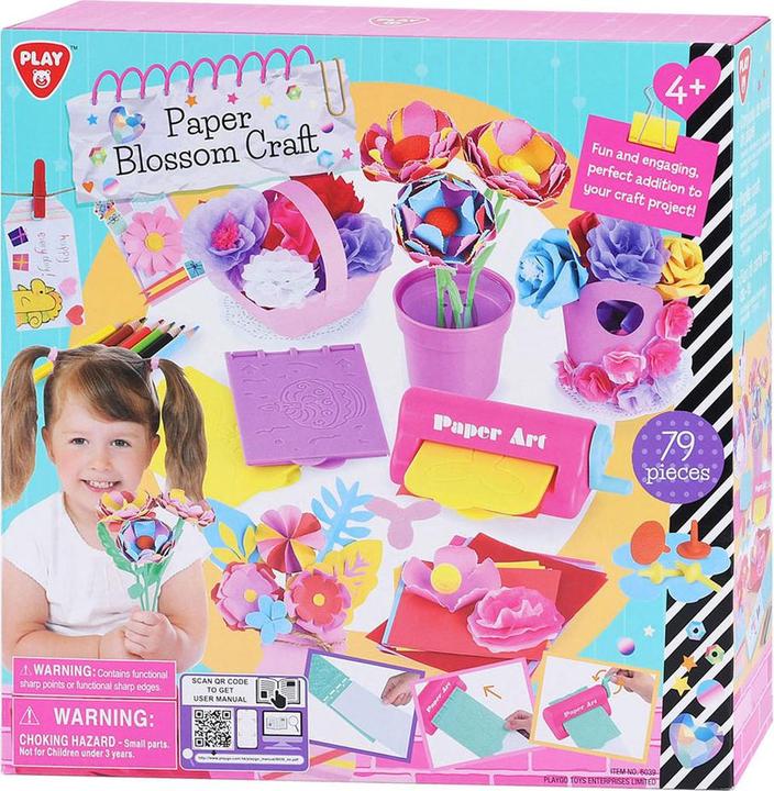 Play Papierblumen-Bastelset, 79-tlg.