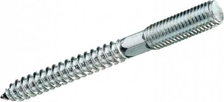Image du produit Krafter Vis à double filetage, acier galvanisé M10 x 80 mm, 2 pièces (2 Vis par pièce)