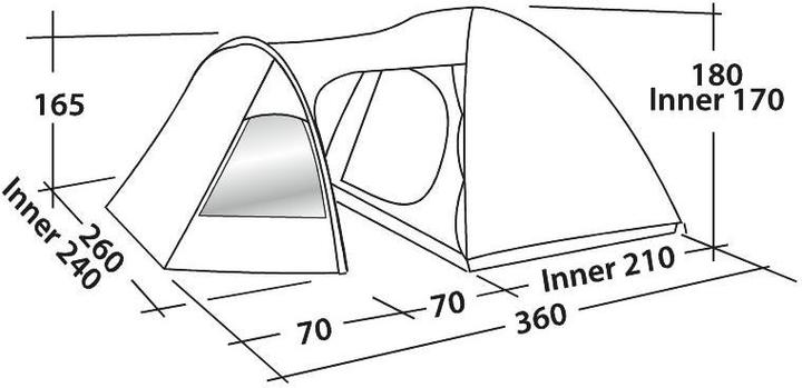 Actual product image Easy Camp Blazar 400 (Dome tent, 5.80 kg, 4 persons)