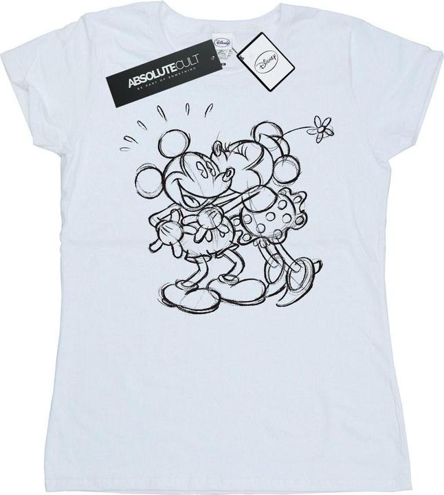 Produktbild Disney Mickey And Minnie Mouse Kiss Sketch TShirt (S)
