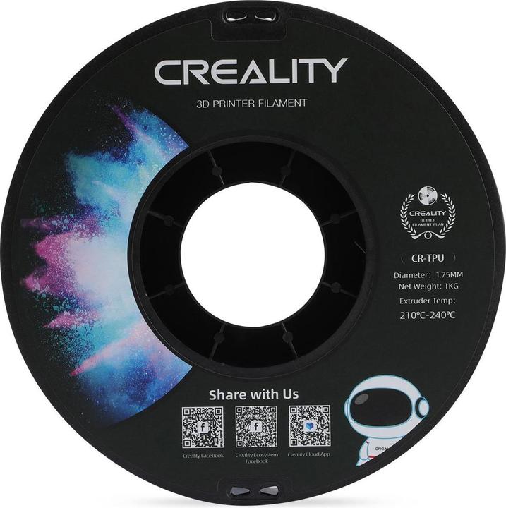 Produktbild Creality Filament TPU (TPU, 1.75 mm, 1000 g, Weiss)