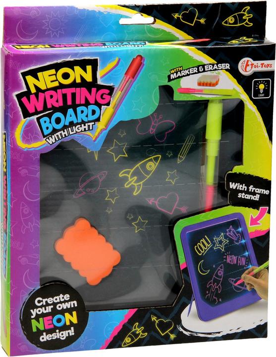 Produktbild Toi-Toys Neon Glow Zeichenbrett mit Marker und Schwamm