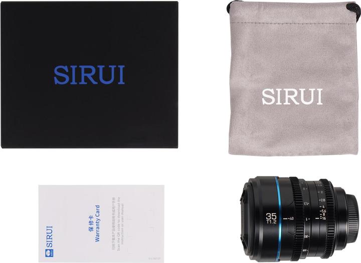 Image du produit Sirui MS35R-G Night Walker 35mm T1.2 S35 Cine Objective (RF-Mount Gun Metal Gray) (Nouveauté) (offre) (Canon RF, APS-C / DX)
