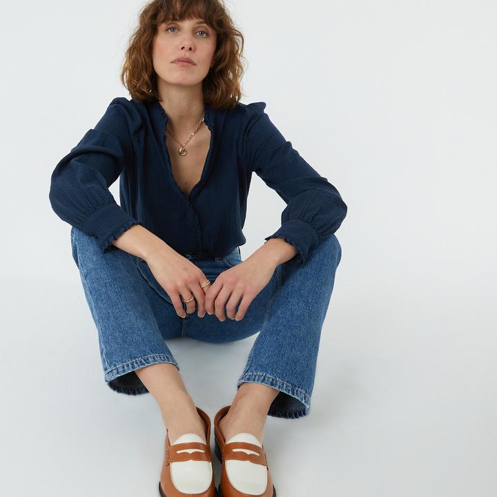 Actual product image La Redoute Collections Leather moccasins (39)
