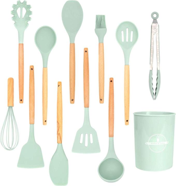 Produktbild Intirilife 12-teiliges Küchenutensilien Set mit Zange Schneebesen Pfannenwender