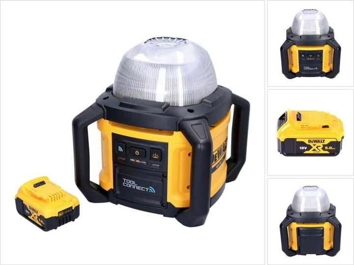 Actual product image DeWalt DCL 074 Rechargeable construction site floodlight 18 V 5000 lm 4000 Kelvin + 1x rechargeable (5000 lm)