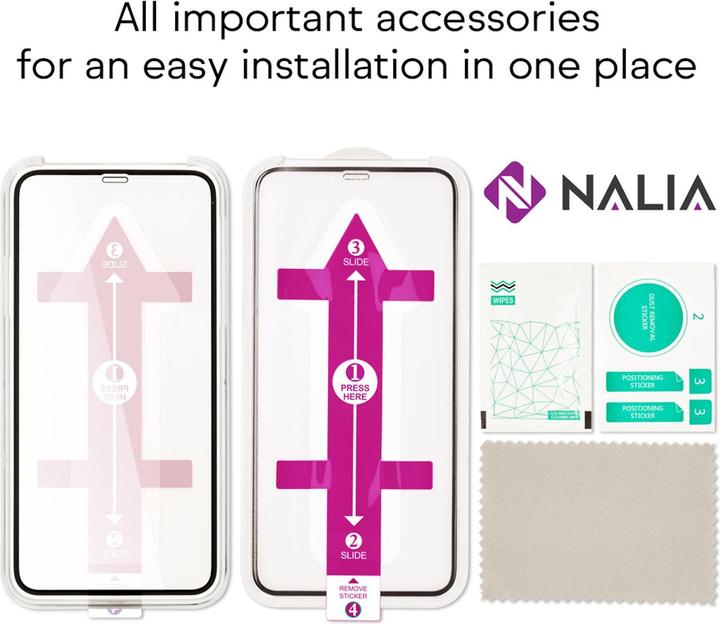 Actual product image Nalia Protective glass & applicator - set (2x) (2 Piece, Apple iPhone 11)