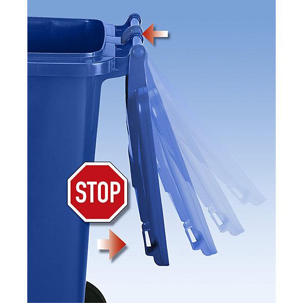 Immagine prodotto eurokraft pro Grande bidone per rifiuti in plastica, secondo la norma DIN EN 840 (120 l)