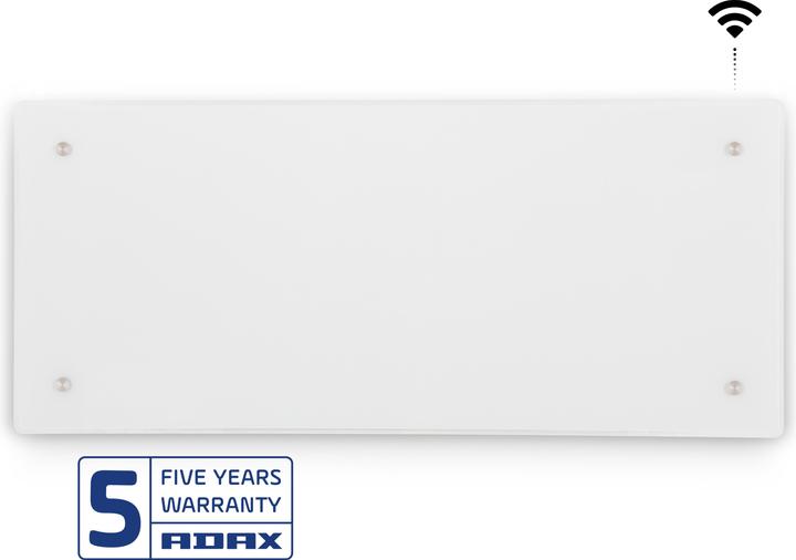 Actual product image Adax Glass heating surface Clea H 12 KWT, 1200W 230V with WiFi, white (1200 W)
