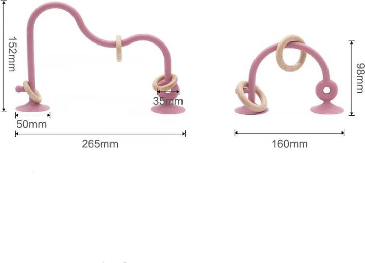 Immagine prodotto Activity Board Anello di legno per bambini, morbido giocattolo da dentizione in silicone senza BPA per bambini che
