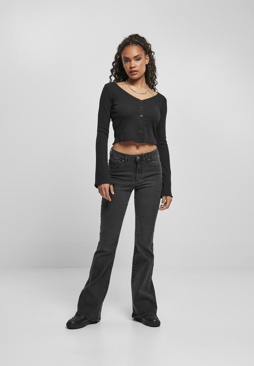 Actual product image Urban Classics Ladies Cropped Rib Cardigan - 14113 (4XL)