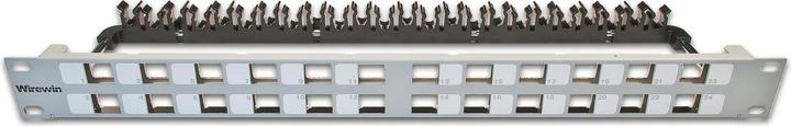 Wirewin Panneau de brassage 24 ports 1U, blindé